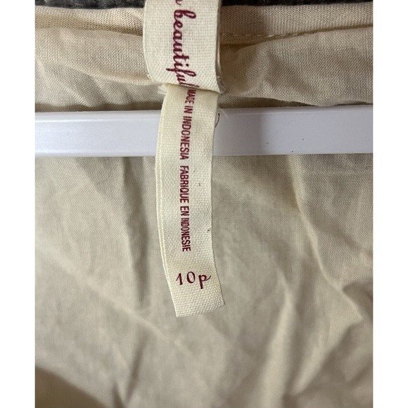 Anthropologie‎ Maeve Time Gone By Dress Womens Size 10P Belted Flutter Sleeve - Picture 4 of 9